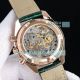 Swiss Replica Omega Speedmaster Moonwatch Rose Gold Green Leather Strap 42mm Watch (8)_th.jpg
